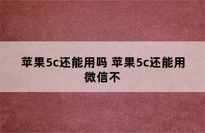 苹果5c还能用吗 苹果5c还能用微信不